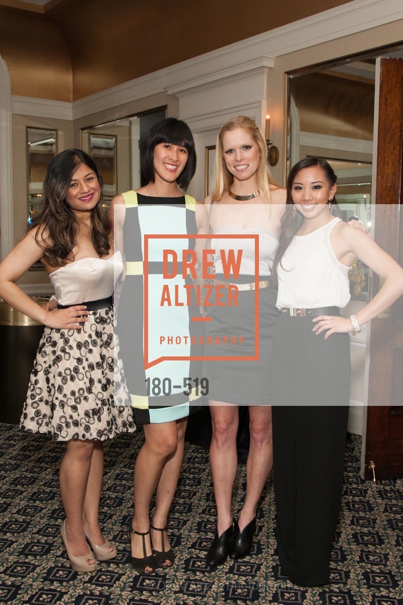 Priya Saiprasad, Tinna Ho, Mary Wunschel, Eileen Chou, Spinsters of San Francisco Presents: 2014 Patrons Reception Honoring Lori Shigekane, US. US, . US, Photo #180-519 Priya Saiprasad, Tinna Ho, Mary Wunschel, Eileen Chou, Photo #180-519