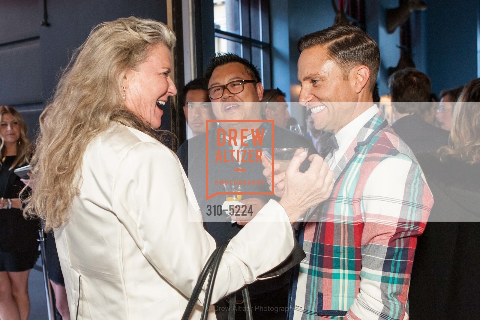 Shirley Robinson, Jon Dela Cruz, Ken Fulk, CAVALIER RESTAURANT Opening, US, August 1st, 2013, Photo #310-5224 Shirley Robinson, Jon Dela Cruz, Ken Fulk, Photo #310-5224