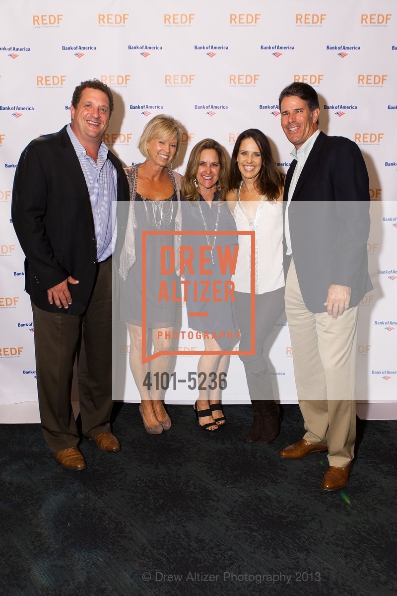 Harris Barton, Tina Bono, Megan Barton, Steve Bono, 2013 REDF Benefit, US, September 18th, 2013, Photo #4101-5236 Harris Barton, Tina Bono, Megan Barton, Steve Bono, Photo #4101-5236