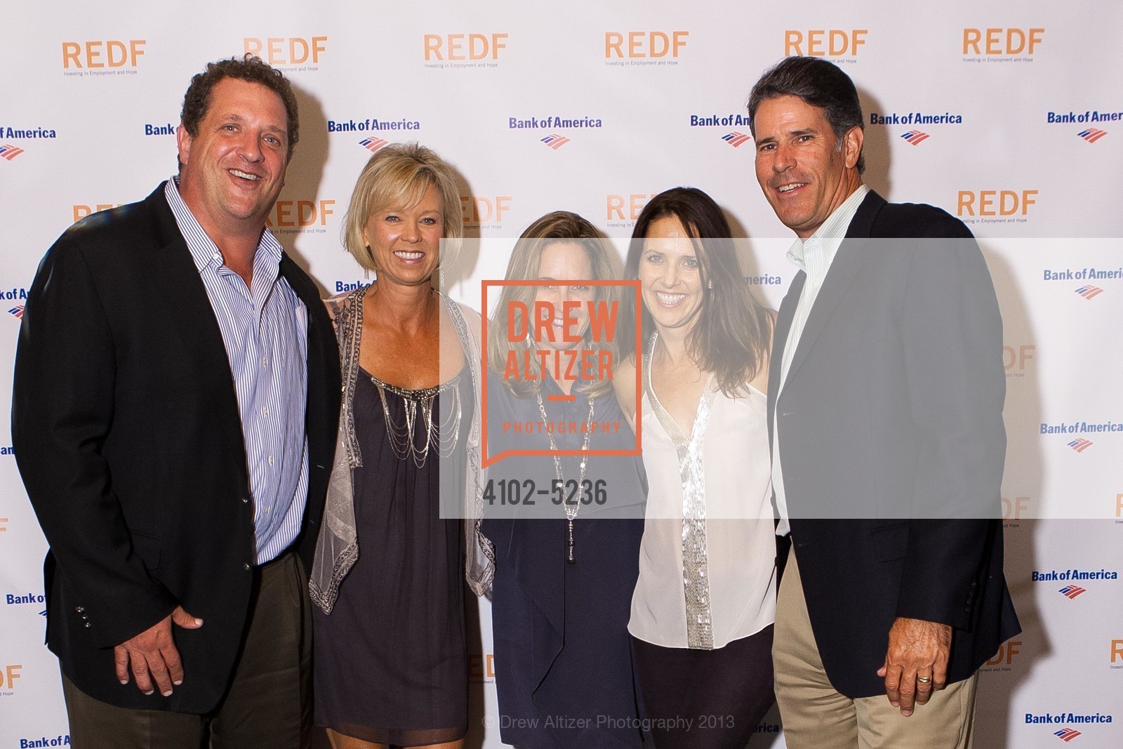 Harris Barton, Tina Bono, Megan Barton, Steve Bono, 2013 REDF Benefit, US, September 18th, 2013, Photo #4102-5236 Harris Barton, Tina Bono, Megan Barton, Steve Bono, Photo #4102-5236