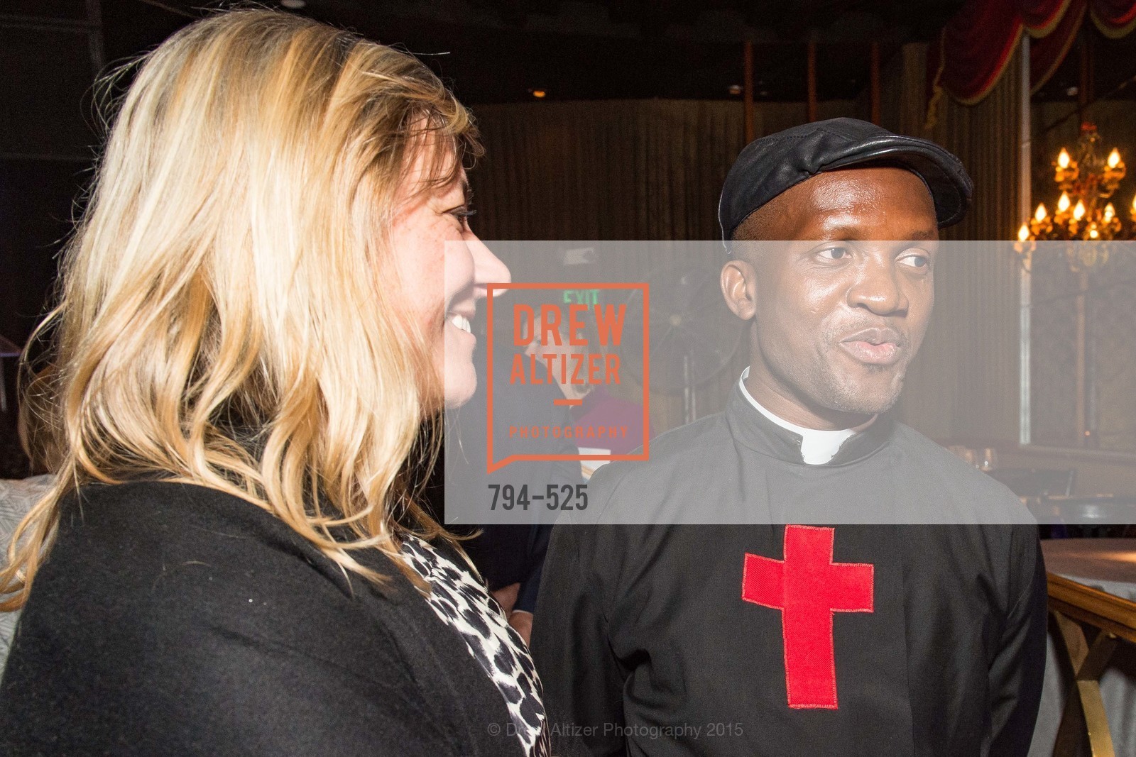 Libby Marsh, Fr. Bernard Kinvi, Human Rights Watch Voices for Justice, Bimbo's. 2525 Van Ness St, November 12th, 2015,Drew Altizer, Drew Altizer Photography, full-service agency, private events, San Francisco photographer, photographer california