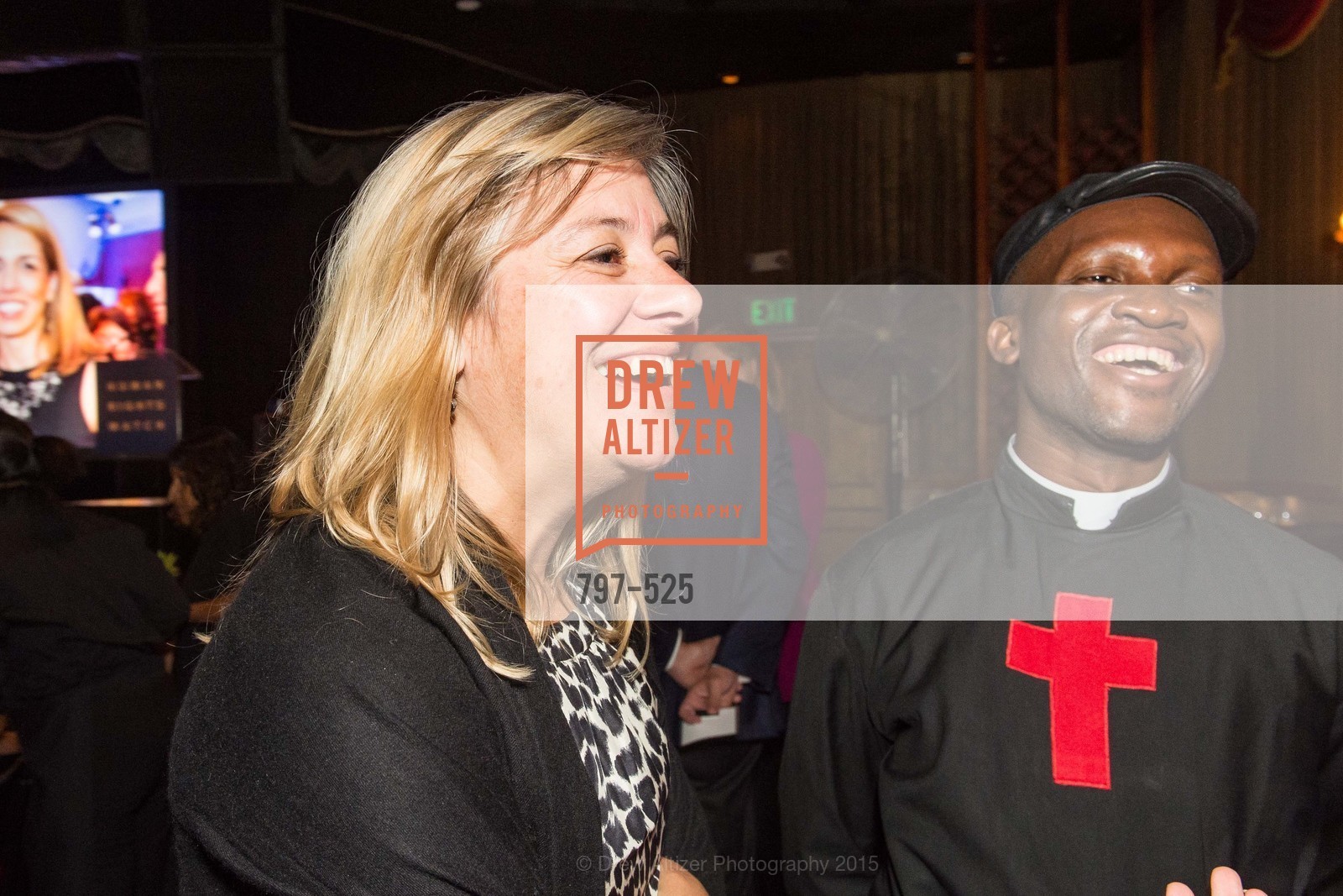 Libby Marsh, Fr. Bernard Kinvi, Human Rights Watch Voices for Justice, Bimbo's. 2525 Van Ness St, November 12th, 2015,Drew Altizer, Drew Altizer Photography, full-service agency, private events, San Francisco photographer, photographer california