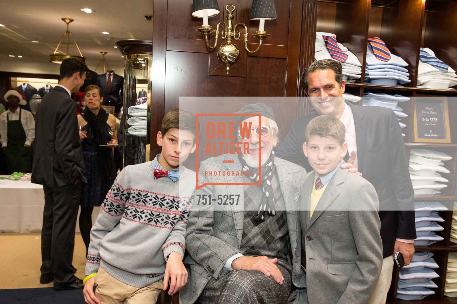 Oscar Adler, Lou Adler, Pablo Adler, Arthur Wayne, BROOKS BROTHERS' Holiday Celebration Benefitting St. Jude Children's Research Hospital, US, December 10th, 2013, Photo #751-5257 Oscar Adler, Lou Adler, Pablo Adler, Arthur Wayne, Photo #751-5257