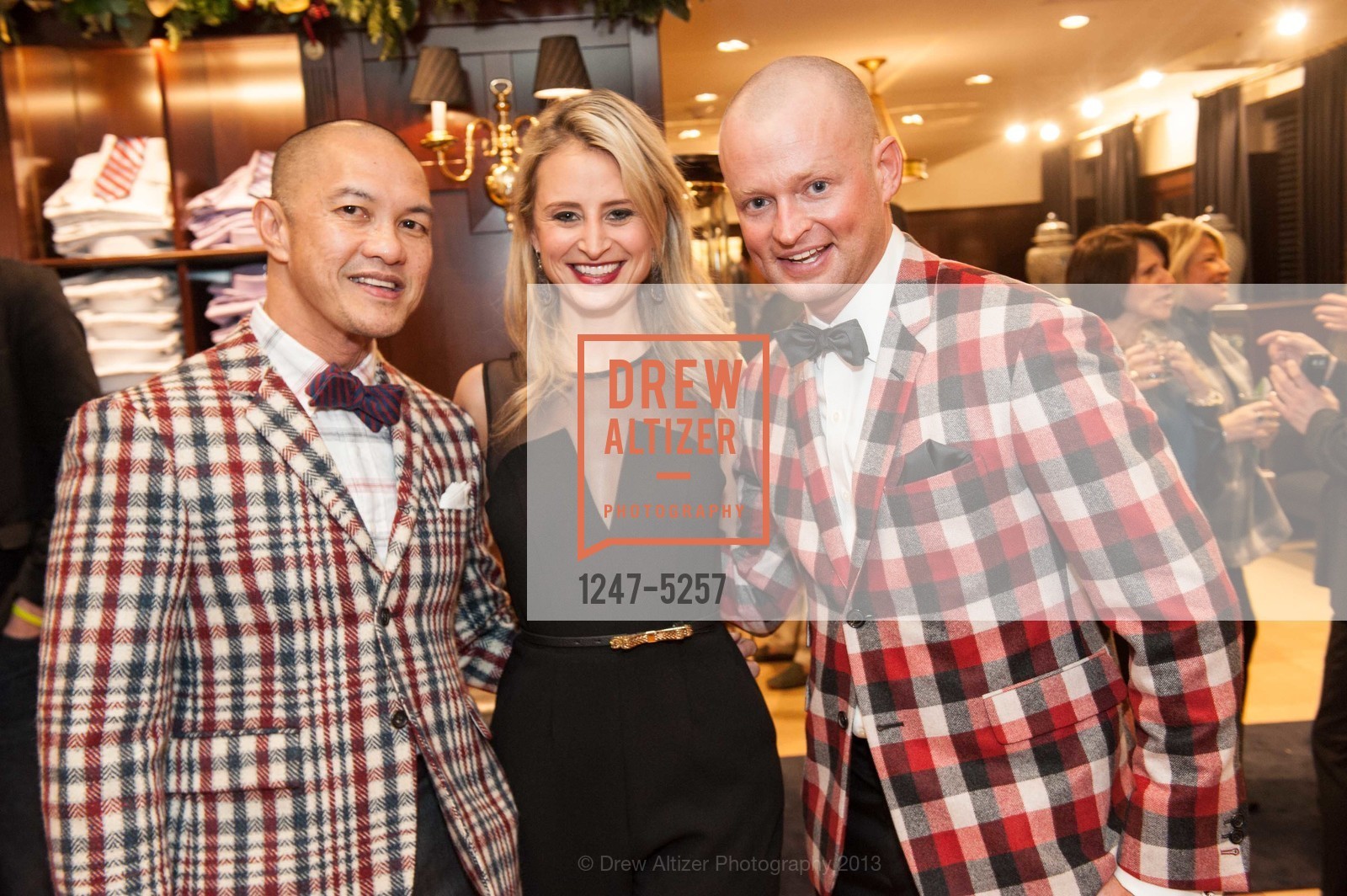 Troy Anicete, Marissa Mornick, Alonzo Williams, BROOKS BROTHERS' Holiday Celebration Benefitting St. Jude Children's Research Hospital, US, December 10th, 2013, Photo #1247-5257 Troy Anicete, Marissa Mornick, Alonzo Williams, Photo #1247-5257