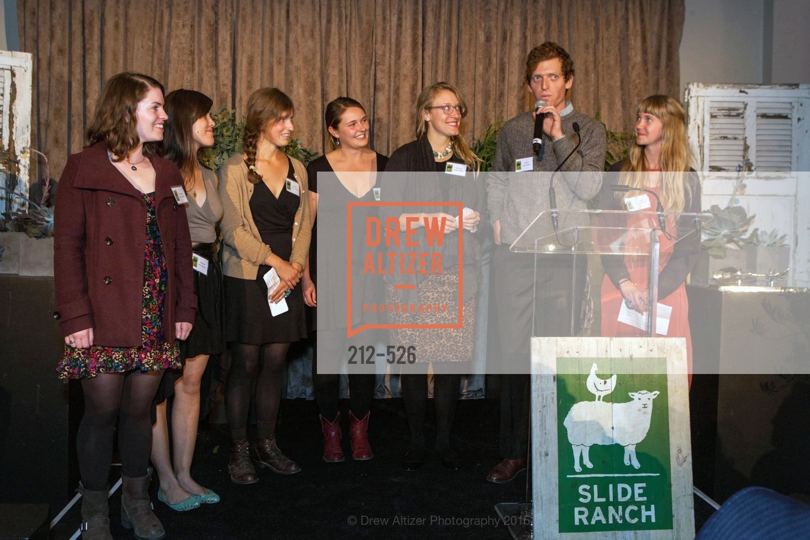Eileen Shanahan, Gabrielle Baird, Jordan Mills, Ali Boochever, Reesha Katcher, Silas Scheer, Anna Schneider, Slide Ranch Silver Trowel Awards Dinner & Fundraiser, San Francisco Ferry Building. 2525 Van Ness St, November 12th, 2015,Drew Altizer, Drew Altizer Photography, full-service agency, private events, San Francisco photographer, photographer california