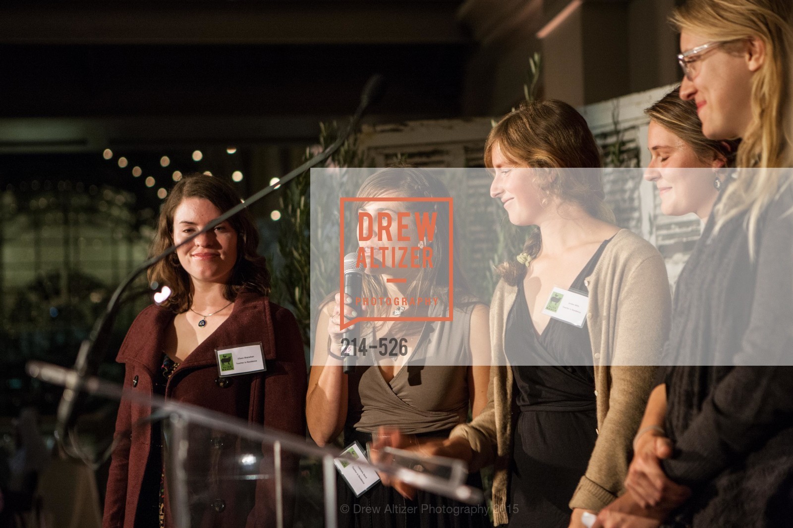 Eileen Shanahan, Gabrielle Baird, Jordan Mills, Ali Boochever, Reesha Katcher, Slide Ranch Silver Trowel Awards Dinner & Fundraiser, San Francisco Ferry Building. 2525 Van Ness St, November 12th, 2015,Drew Altizer, Drew Altizer Photography, full-service event agency, private events, San Francisco photographer, photographer California