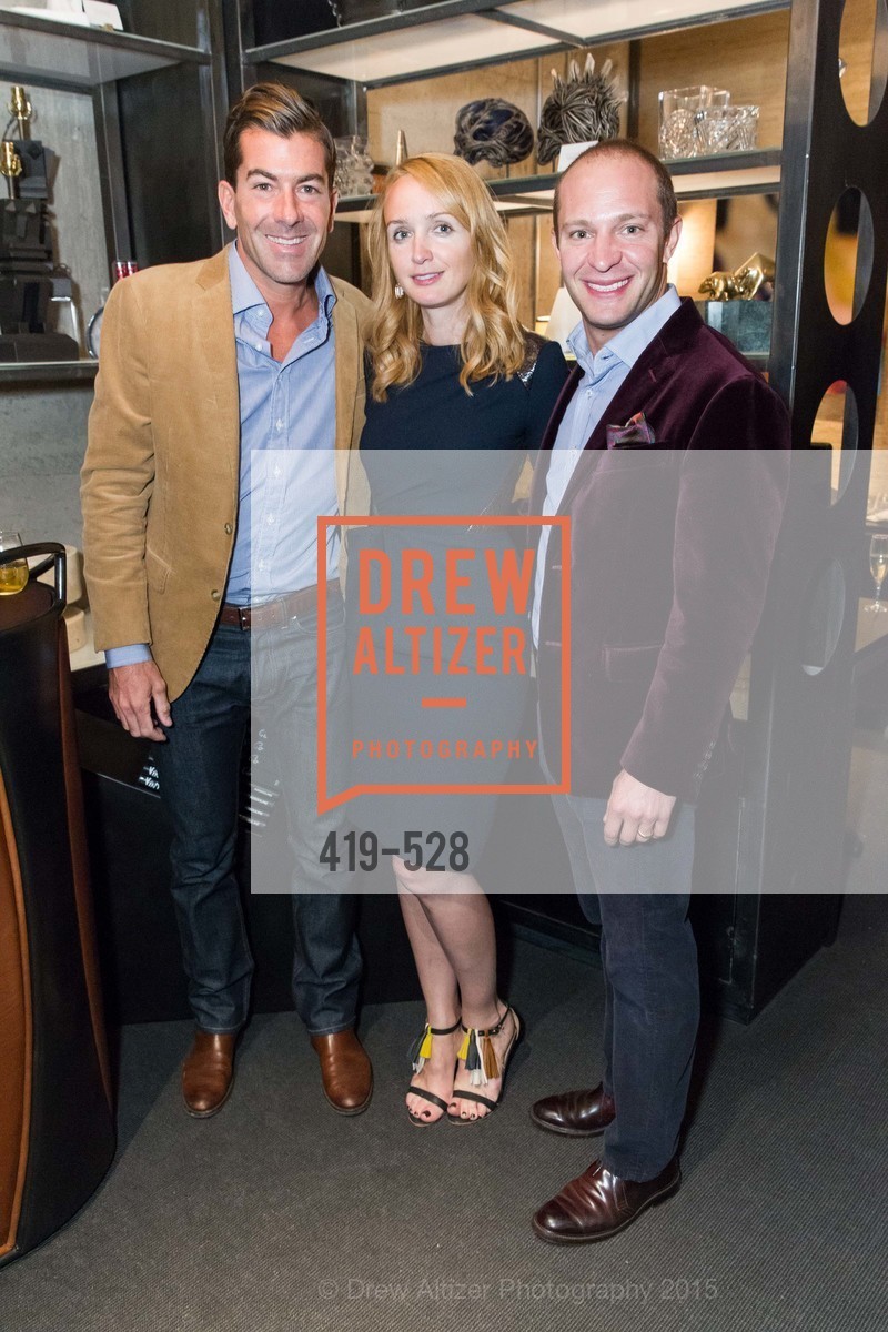 Eric McFarland, Victoria Nady, Brad Krefman, Jay Jeffers for Arteriors Launch, Jay Jeffers - The Store. 1035 Post St, November 12th, 2015, Photo #419-528 Eric McFarland, Victoria Nady, Brad Krefman, Photo #419-528