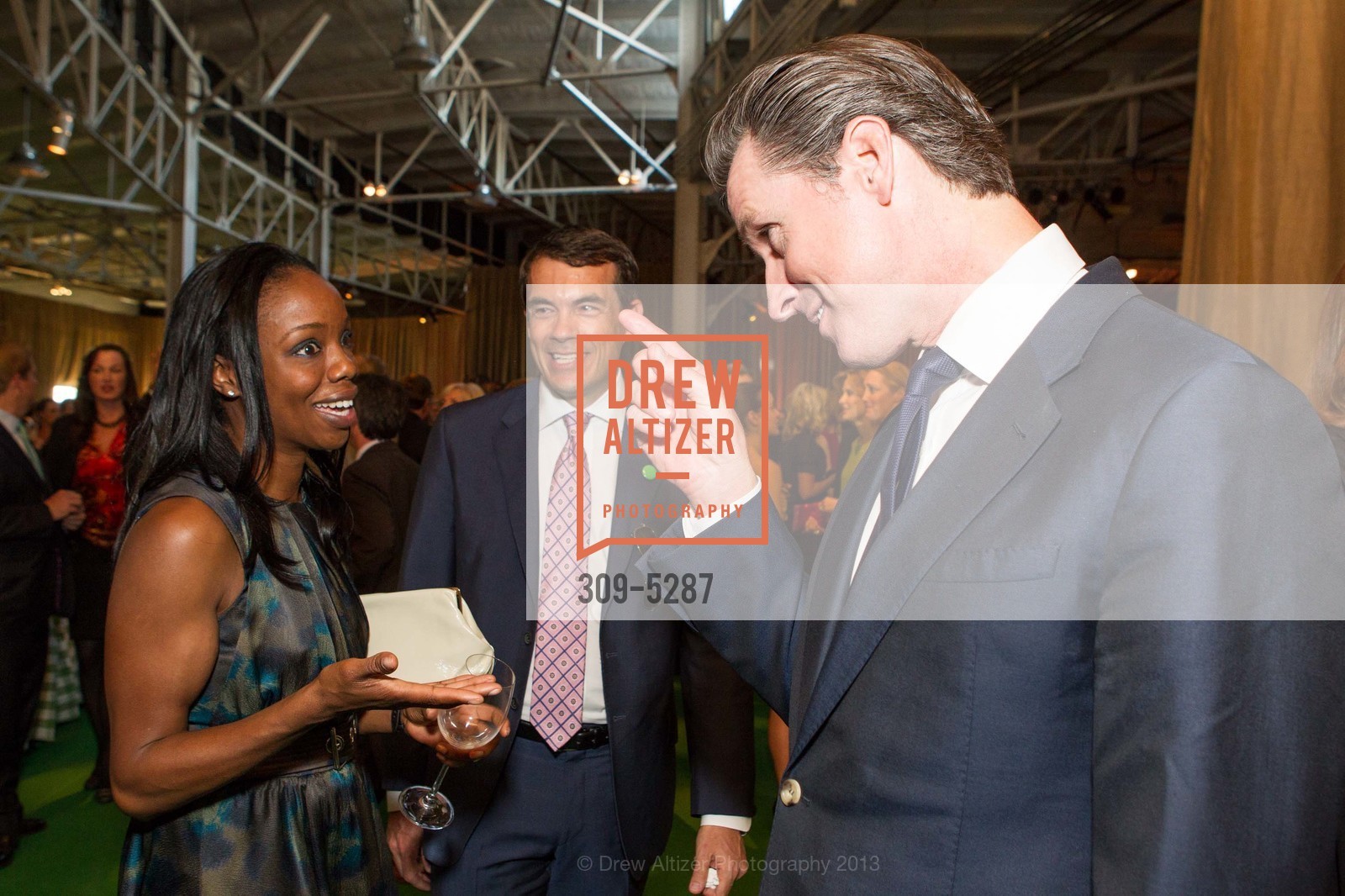 Nadine Burke Harris, Arno Harris, Gavin Newsom, TIPPING POINT Benefit 2013, US, May 2nd, 2013, Photo #309-5287 Nadine Burke Harris, Arno Harris, Gavin Newsom, Photo #309-5287