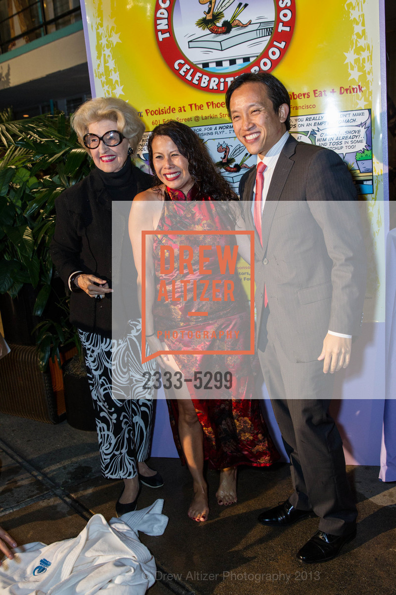 Genelle Relfe, Sharon Seto, Supervisor David Chiu, 21st Annual TNDC Celebrity Pool Toss, US, October 8th, 2013, Photo #2333-5299 Genelle Relfe, Sharon Seto, Supervisor David Chiu, Photo #2333-5299