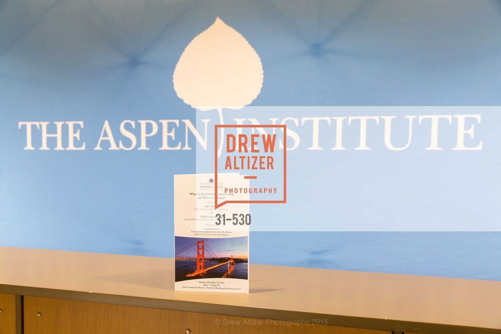 Atmosphere, The Aspen Institute Presents The Morris Series Featuring Alice Waters, November 16th, 2015, Photo,Drew Altizer, Drew Altizer Photography, full-service agency, private events, San Francisco photographer, photographer california