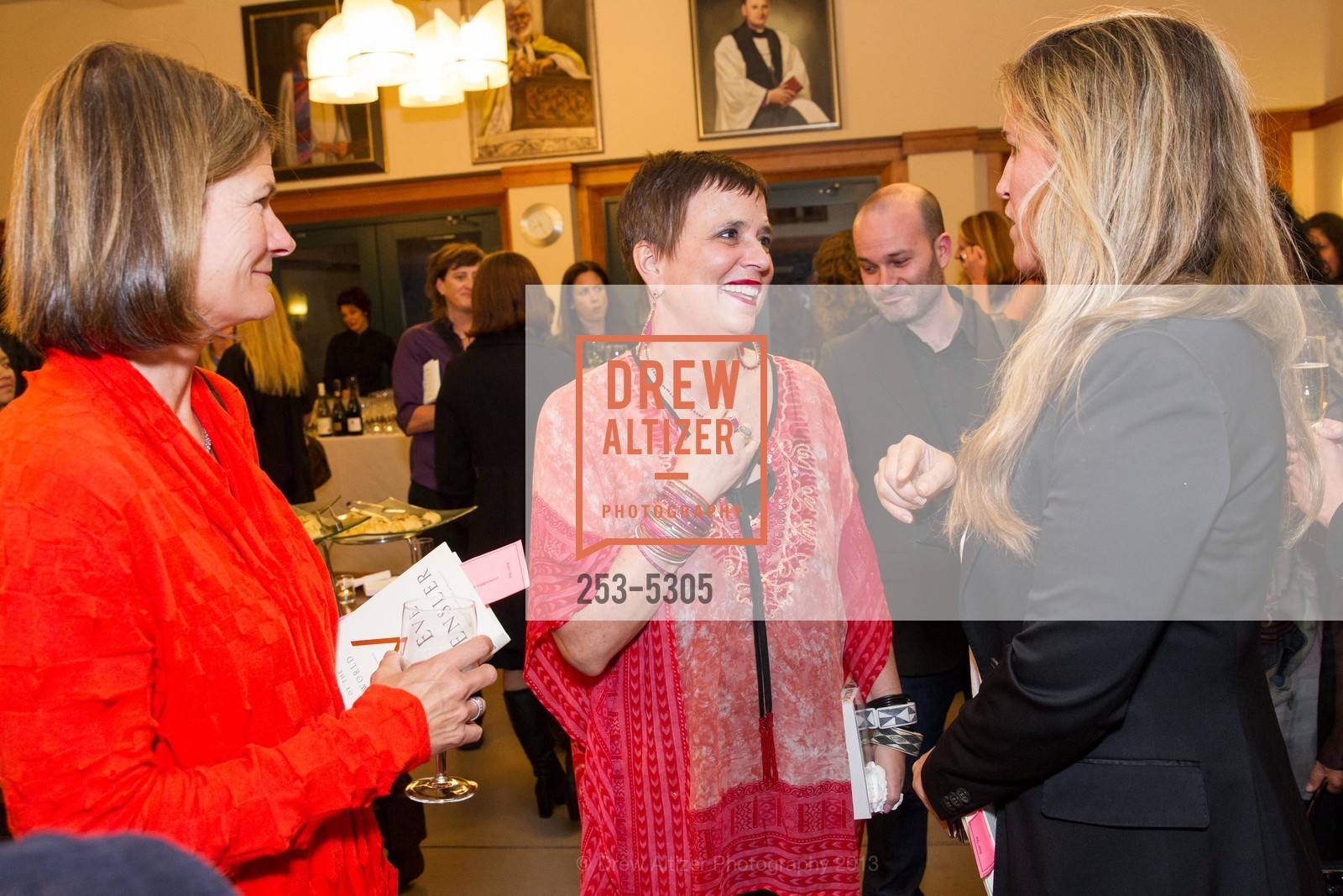 Martha Ehmann Conte, Eve Ensler, Hilary Armstrong, EVE ENSLER Celebrates her New Book at Grace Cathedral, US, May 22nd, 2013, Photo #253-5305 Martha Ehmann Conte, Eve Ensler, Hilary Armstrong, Photo #253-5305