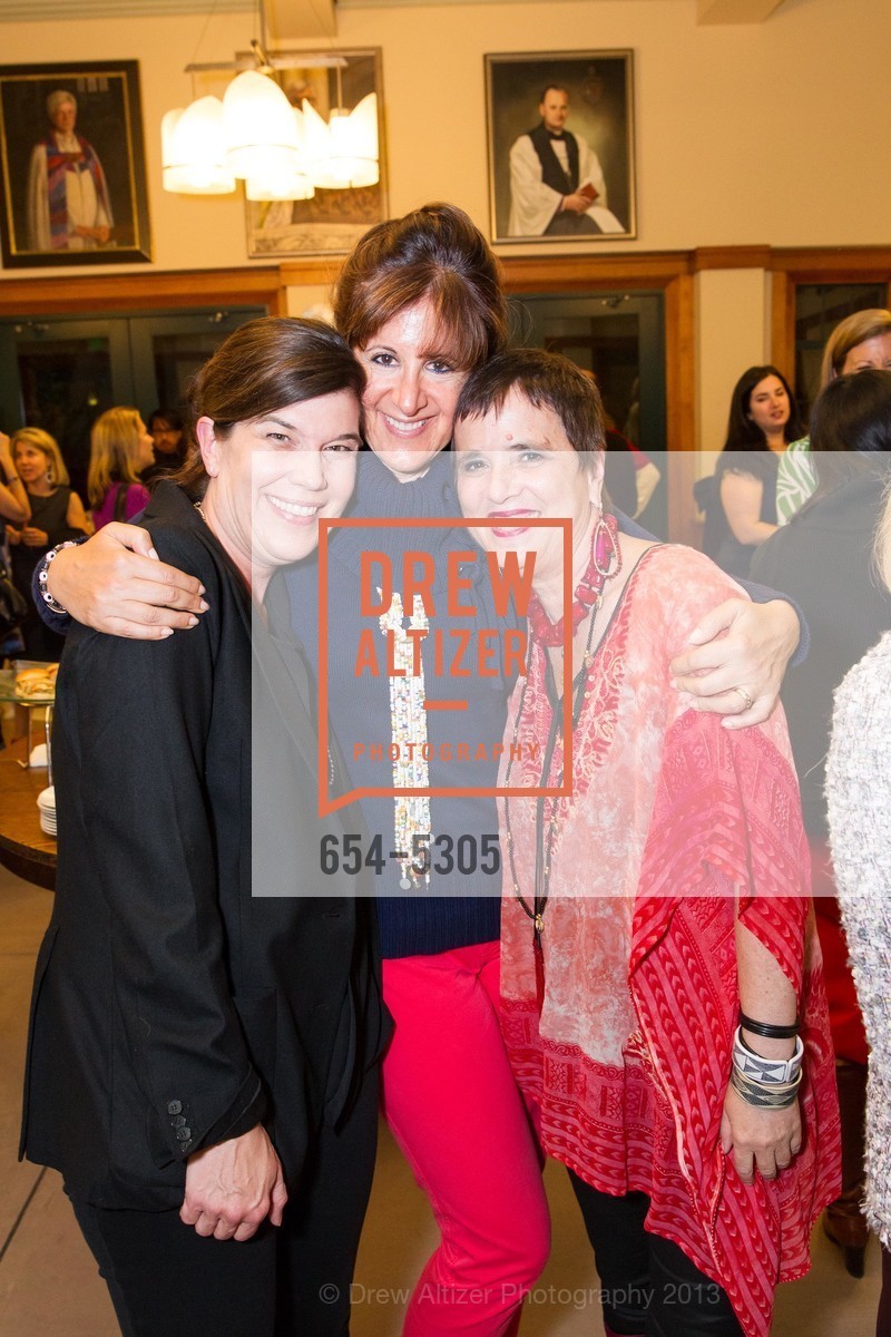 Susan Swan, Emily Pottruck, Eve Ensler, EVE ENSLER Celebrates her New Book at Grace Cathedral, US, May 22nd, 2013, Photo #654-5305 Susan Swan, Emily Pottruck, Eve Ensler, Photo #654-5305