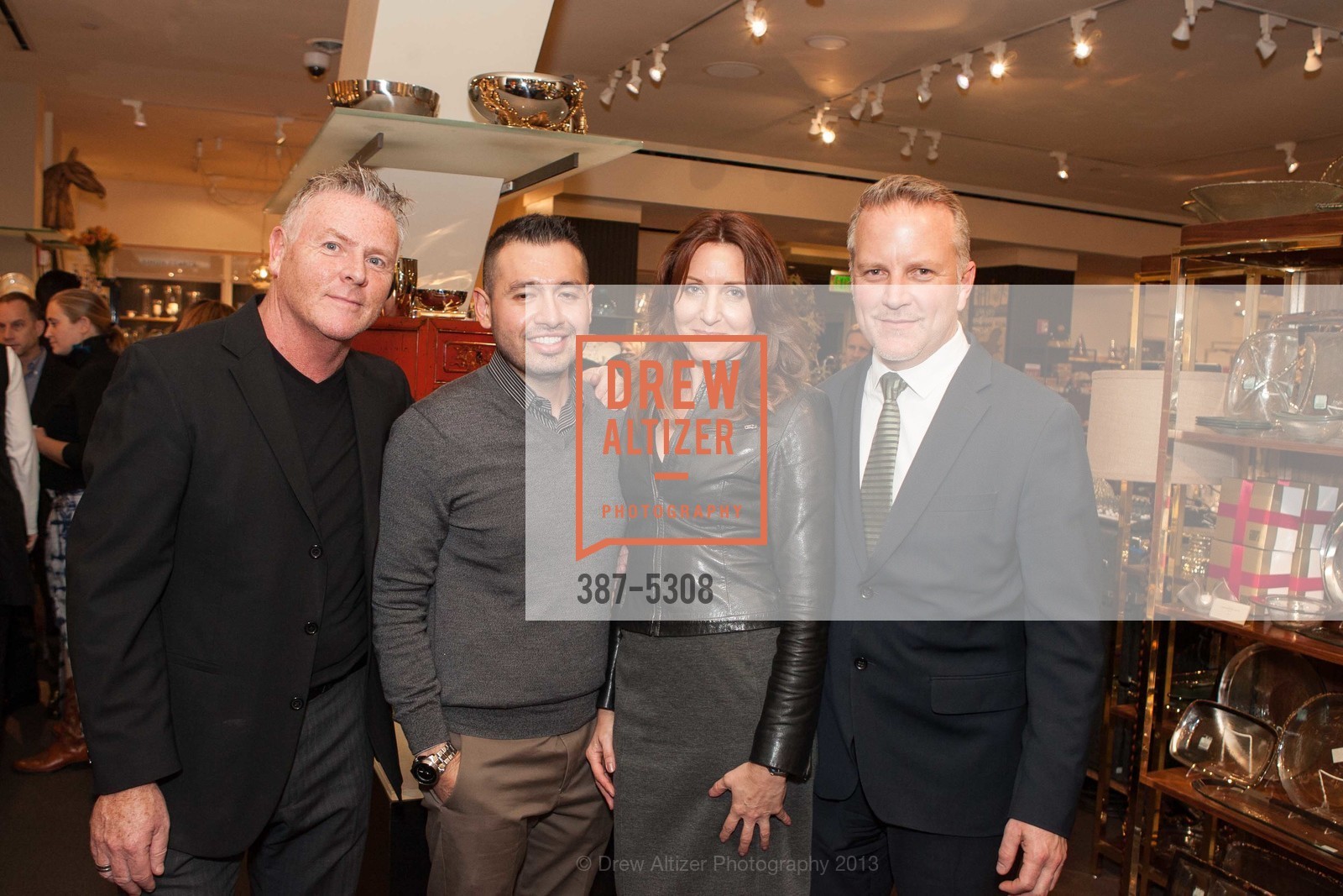 Mark Ostrowski, Juan Bahena, Alisa Hause, Daniel Worm, SUZANNE TUCKER INTERIORS: The Romance of Design Book Signing, US, November 19th, 2013, Photo #387-5308 Mark Ostrowski, Juan Bahena, Alisa Hause, Daniel Worm, Photo #387-5308