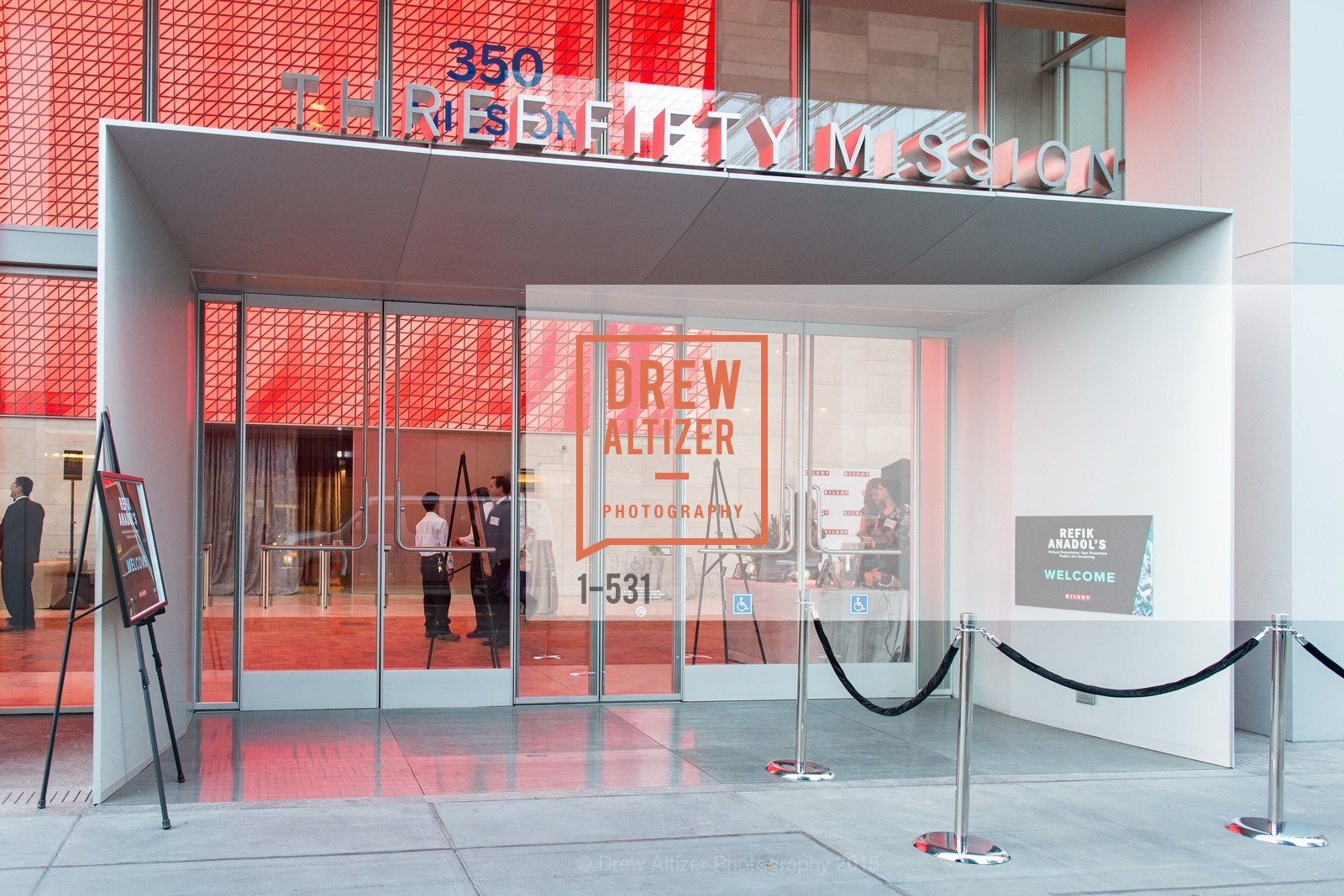 Atmosphere, Kilroy Unveiling Presents Virtual Depictions: San Francisco by Refik Anadol, 350 Mission Street. 350 Mission Street, November 16th, 2015,Drew Altizer, Drew Altizer Photography, full-service agency, private events, San Francisco photographer, photographer california