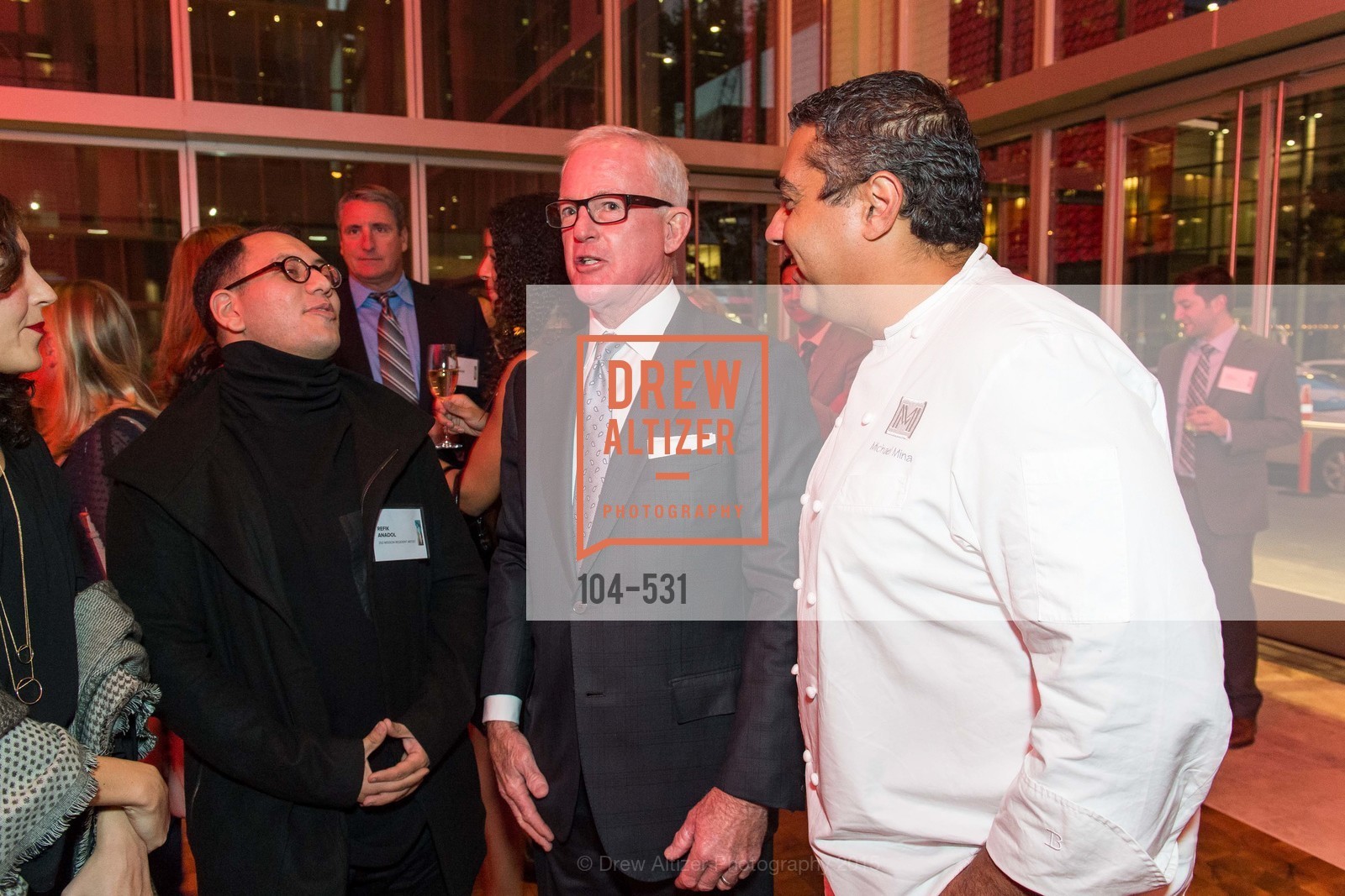 Refik Anadol, John Kilroy, Michael Mina, Kilroy Unveiling Presents Virtual Depictions: San Francisco by Refik Anadol, 350 Mission Street. 350 Mission Street, November 16th, 2015,Drew Altizer, Drew Altizer Photography, full-service agency, private events, San Francisco photographer, photographer california