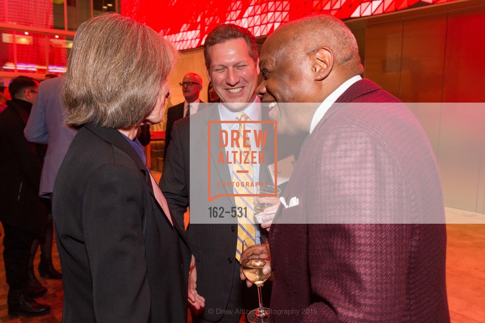 Mike Grisso, Willie Brown, Kilroy Unveiling Presents Virtual Depictions: San Francisco by Refik Anadol, 350 Mission Street. 350 Mission Street, November 16th, 2015, Photo #162-531 Mike Grisso, Willie Brown, Photo #162-531