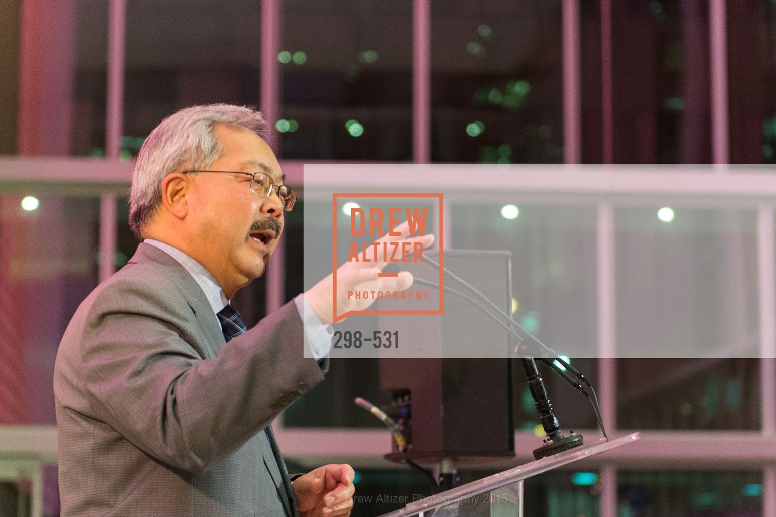 Ed Lee, Kilroy Unveiling Presents Virtual Depictions: San Francisco by Refik Anadol, 350 Mission Street. 350 Mission Street, November 16th, 2015,Drew Altizer, Drew Altizer Photography, full-service agency, private events, San Francisco photographer, photographer california