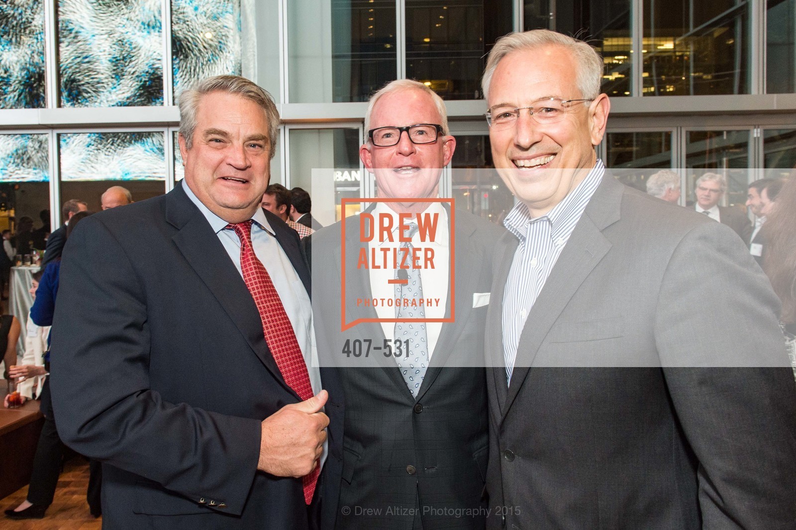Phil Hutchinson, John Kilroy, Bill Cumbelich, Kilroy Unveiling Presents Virtual Depictions: San Francisco by Refik Anadol, 350 Mission Street. 350 Mission Street, November 16th, 2015, Photo #407-531 Phil Hutchinson, John Kilroy, Bill Cumbelich, Photo #407-531