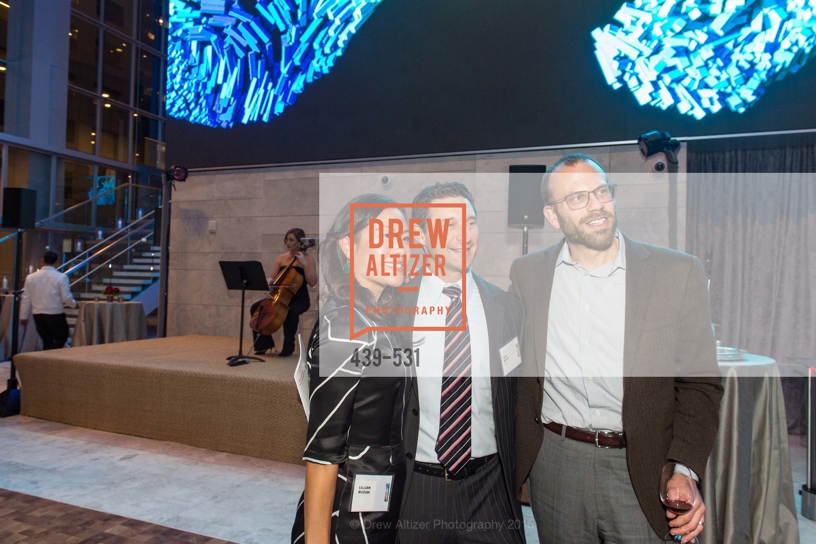 Lillian Buziak, Rick Buziak, Michael Blum, Kilroy Unveiling Presents Virtual Depictions: San Francisco by Refik Anadol, 350 Mission Street. 350 Mission Street, November 16th, 2015,Drew Altizer, Drew Altizer Photography, full-service agency, private events, San Francisco photographer, photographer california