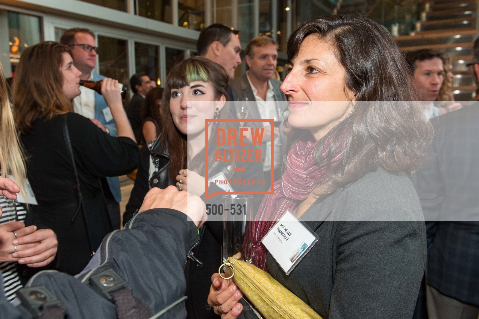 Ariel Zacchel, Michelle Mansour, Kilroy Unveiling Presents Virtual Depictions: San Francisco by Refik Anadol, 350 Mission Street. 350 Mission Street, November 16th, 2015, Photo #500-531 Ariel Zacchel, Michelle Mansour, Photo #500-531