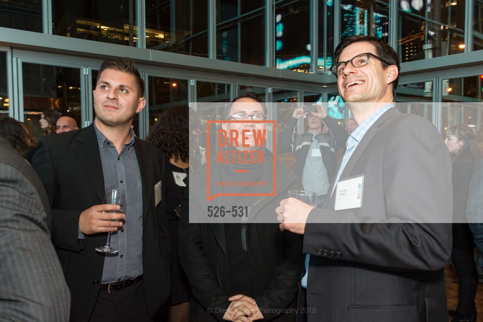 Michelle Mansour, Refik Anadol, Michael Temple, Kilroy Unveiling Presents Virtual Depictions: San Francisco by Refik Anadol, 350 Mission Street. 350 Mission Street, November 16th, 2015,Drew Altizer, Drew Altizer Photography, full-service agency, private events, San Francisco photographer, photographer california