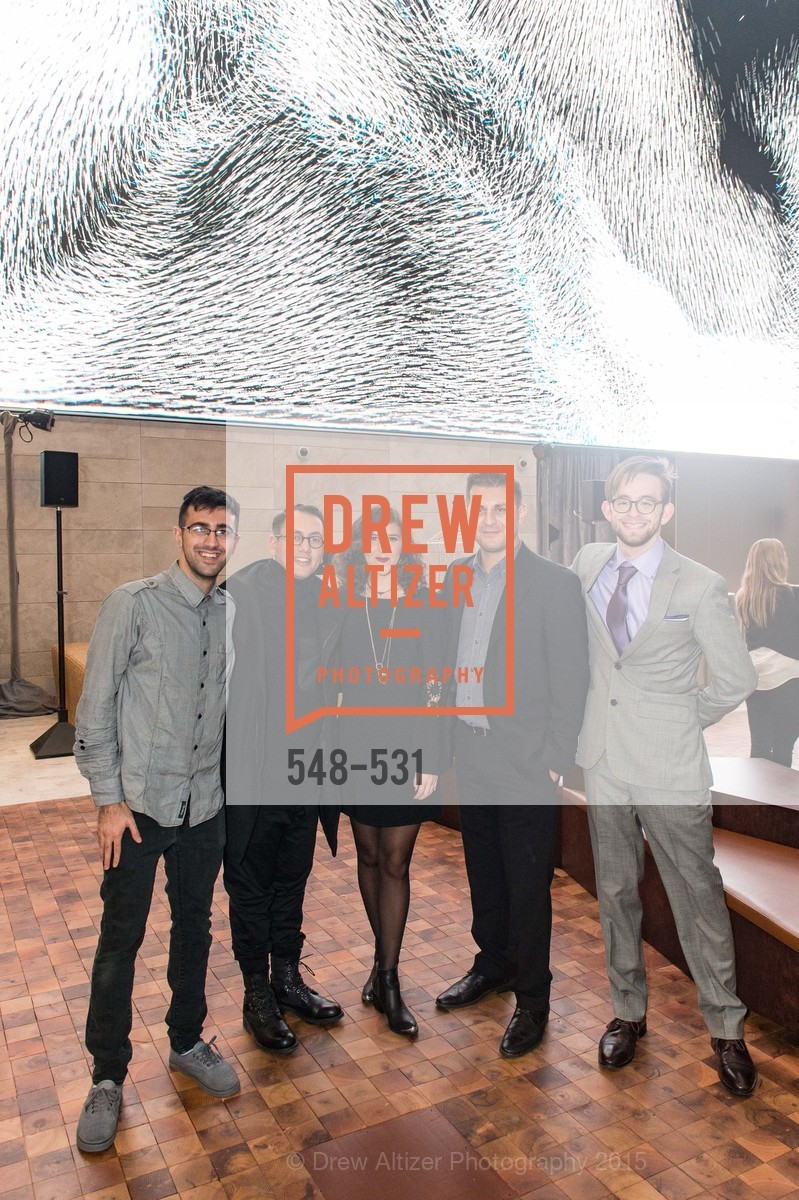 Kian Khiaban, Refik Anadol, Efsun Erkilic, Raman Mustafa, Rob Tom Browning, Kilroy Unveiling Presents Virtual Depictions: San Francisco by Refik Anadol, 350 Mission Street. 350 Mission Street, November 16th, 2015,Drew Altizer, Drew Altizer Photography, full-service agency, private events, San Francisco photographer, photographer california