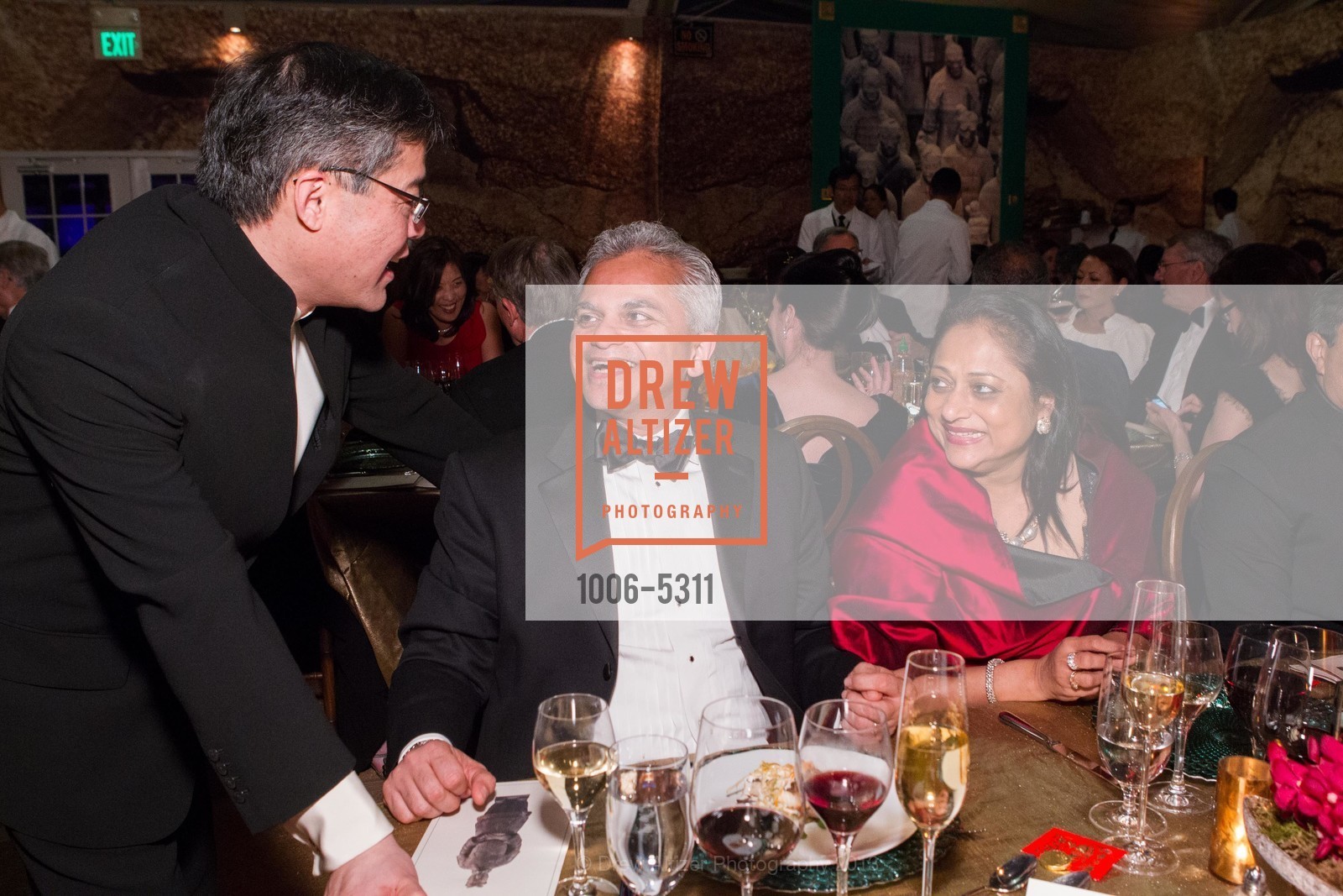 Jay Xu, Vijay Advani, Swati Advani, Opening Night Gala for the TERRACOTTA EXHIBITION, US, February 19th, 2013, Photo #1006-5311 Jay Xu, Vijay Advani, Swati Advani, Photo #1006-5311