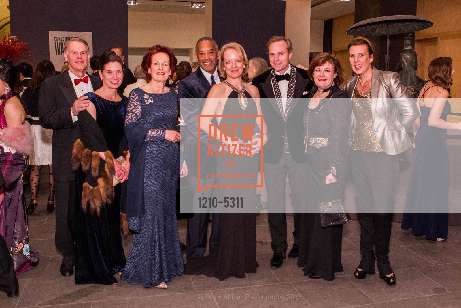 Peter Watkins, Karen Moore, Helen Hilton Raiser, John Thompson, Sandi Thompson, Jean-Charles Boisset, Jennifer Raiser, Gina Boisset, Opening Night Gala for the TERRACOTTA EXHIBITION, US, February 19th, 2013, Photo #1210-5311 Peter Watkins, Karen Moore, Helen Hilton Raiser, John Thompson, Sandi Thompson, Jean-Charles Boisset, Jennifer Raiser, Gina Boisset, Photo #1210-5311