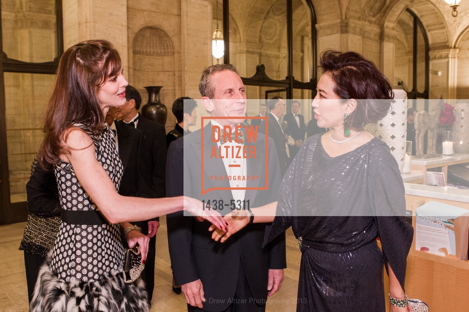 Stephanie Ejabat, Jim Marver, Gorretti Lui, Opening Night Gala for the TERRACOTTA EXHIBITION, US, February 19th, 2013, Photo #1438-5311 Stephanie Ejabat, Jim Marver, Gorretti Lui, Photo #1438-5311