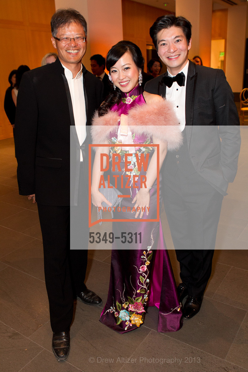 Jerry Yang, Coral Chung, Andrew Chung, Opening Night Gala for the TERRACOTTA EXHIBITION, US, February 19th, 2013, Photo #5349-5311 Jerry Yang, Coral Chung, Andrew Chung, Photo #5349-5311