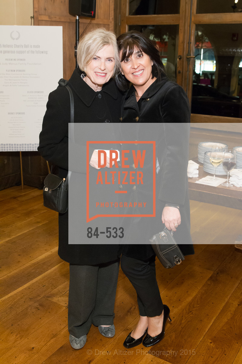 Beverly Bogios, Claudia Soto, Hellenic Charity Ball Cocktail Reception, Kokkari. 200 Jackson St, San Francisco, CA 94111, November 13th, 2015
