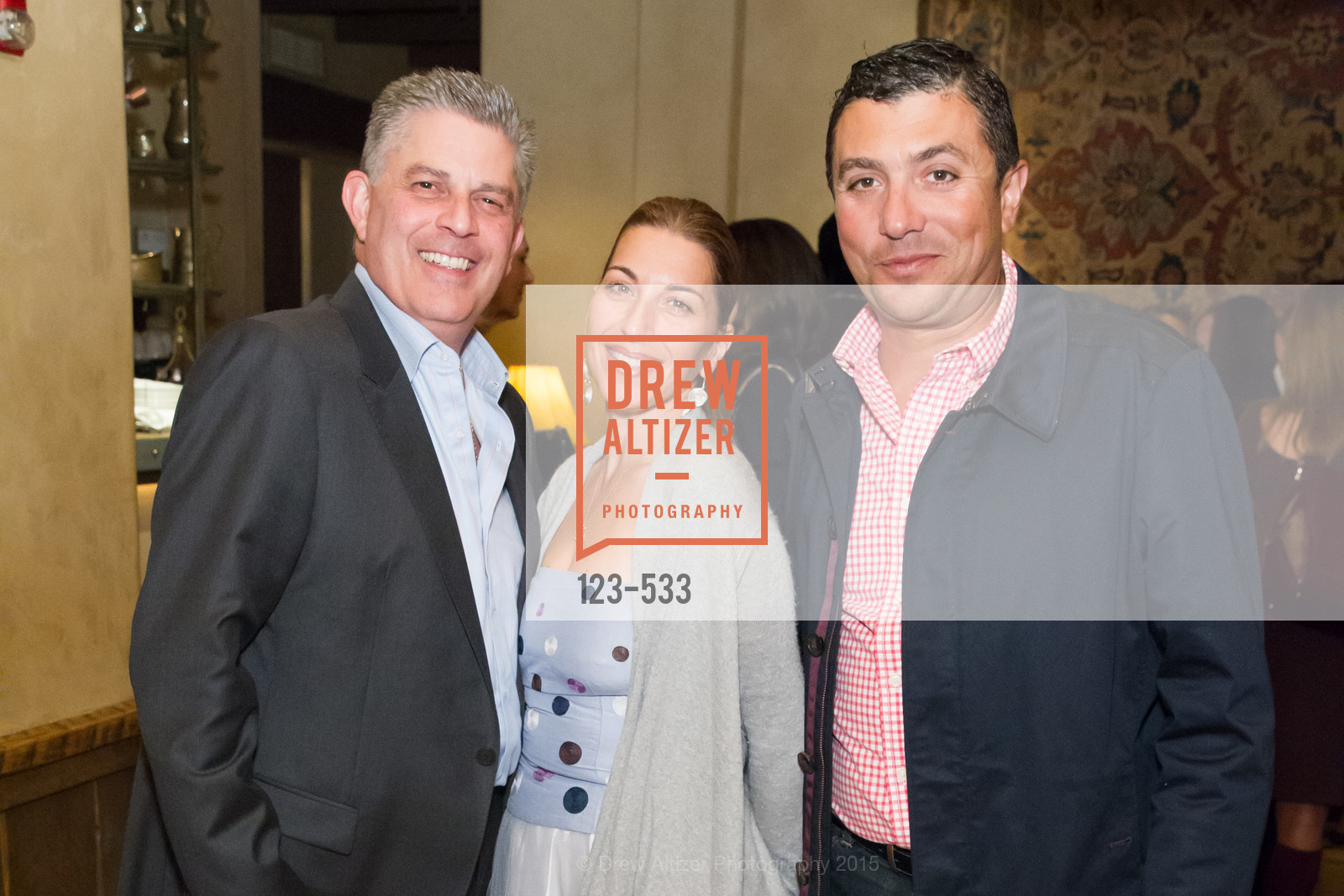 Paul Sogotis, Dora Gavros, George Gavros, Hellenic Charity Ball Cocktail Reception, Kokkari. 200 Jackson St, San Francisco, CA 94111, November 13th, 2015