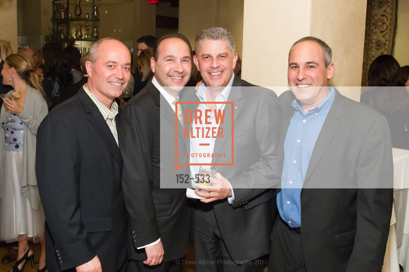 John Gumas, Gary Vrionis, Paul Sogotis, Dino Constantinides, Hellenic Charity Ball Cocktail Reception, Kokkari. 200 Jackson St, San Francisco, CA 94111, November 13th, 2015,Drew Altizer, Drew Altizer Photography, full-service event agency, private events, San Francisco photographer, photographer California