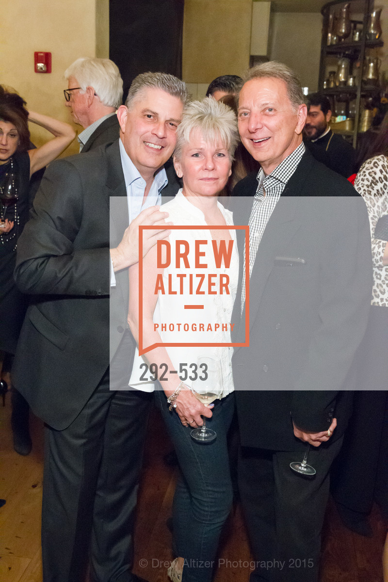 Paul Sogotis, Rae Martin, Gig Xifaras, Hellenic Charity Ball Cocktail Reception, Kokkari. 200 Jackson St, San Francisco, CA 94111, November 13th, 2015