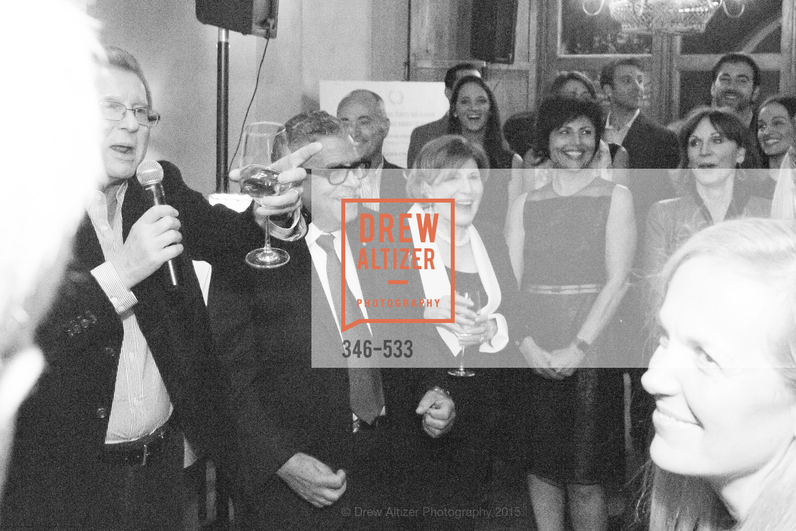 George Marcus, Ken Frangadakis, Tula Mouroufas, Joan Dauria, Hellenic Charity Ball Cocktail Reception, Kokkari. 200 Jackson St, San Francisco, CA 94111, November 13th, 2015, Photo #346-533 George Marcus, Ken Frangadakis, Tula Mouroufas, Joan Dauria, Photo #346-533