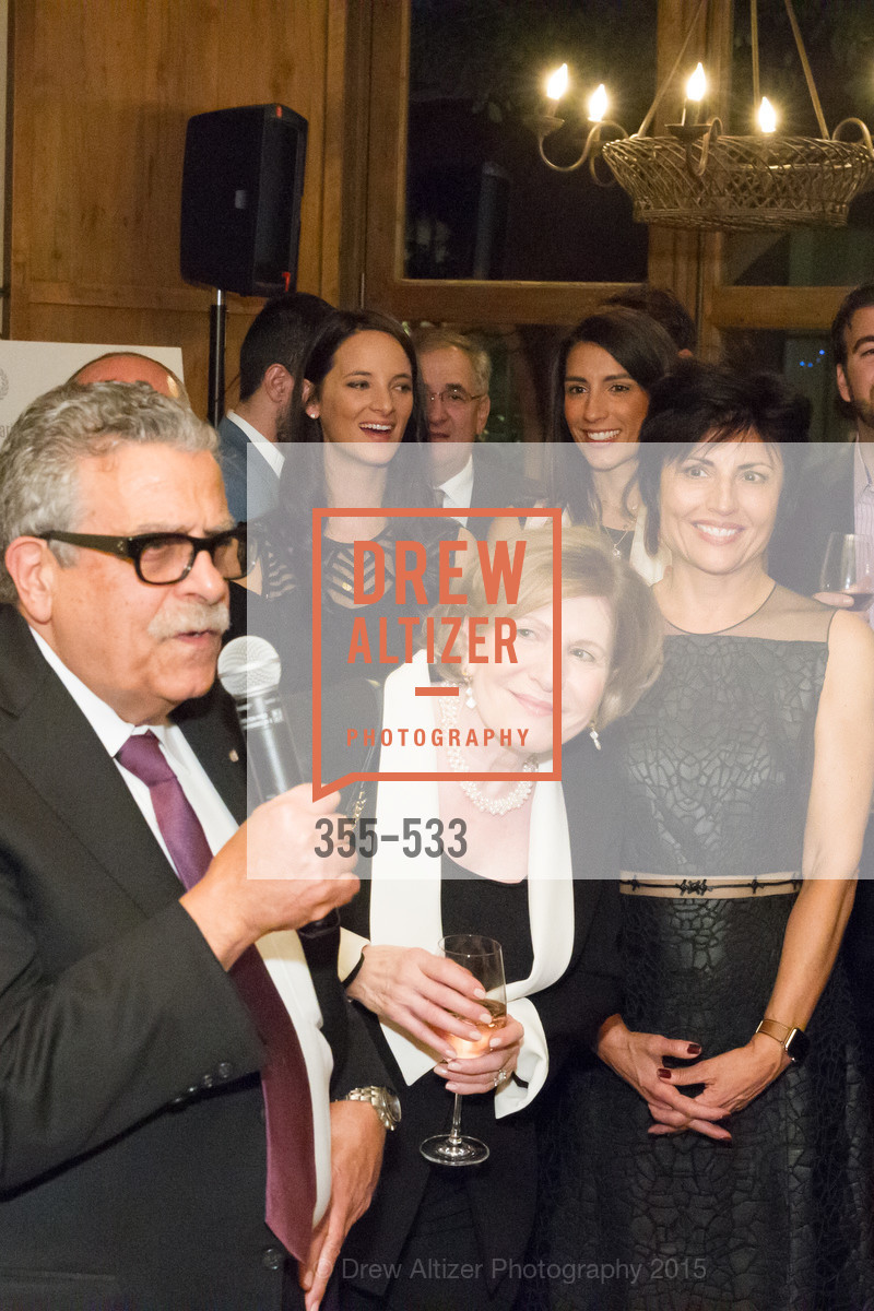 Ken Frangadakis, Tula Mouroufas, Joan Dauria, Hellenic Charity Ball Cocktail Reception, Kokkari. 200 Jackson St, San Francisco, CA 94111, November 13th, 2015,Drew Altizer, Drew Altizer Photography, full-service agency, private events, San Francisco photographer, photographer california