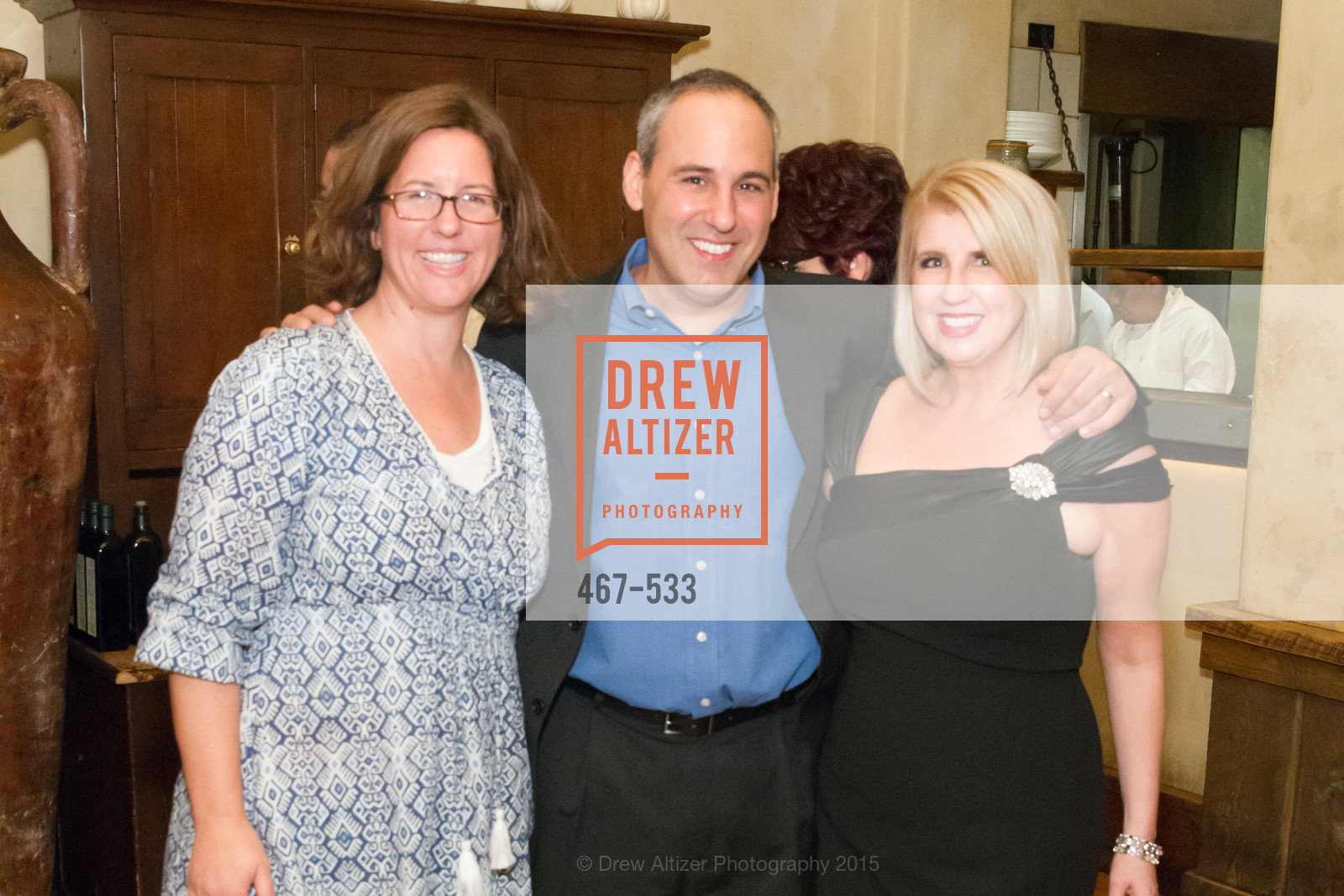Mary Jane Marcus, Dino Constantinides, Roberta Economidis, Hellenic Charity Ball Cocktail Reception, Kokkari. 200 Jackson St, San Francisco, CA 94111, November 13th, 2015, Photo #467-533 Mary Jane Marcus, Dino Constantinides, Roberta Economidis, Photo #467-533