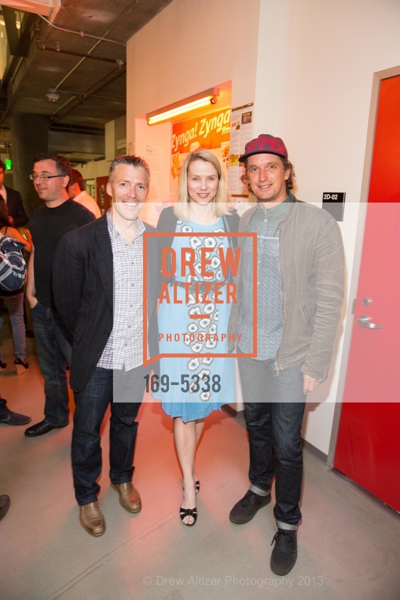 Dylan Casey, Marissa Mayer, Yves Behar, Rock for EPACS Summer Solstice party, US, June 21st, 2013, Photo #169-5338 Dylan Casey, Marissa Mayer, Yves Behar, Photo #169-5338
