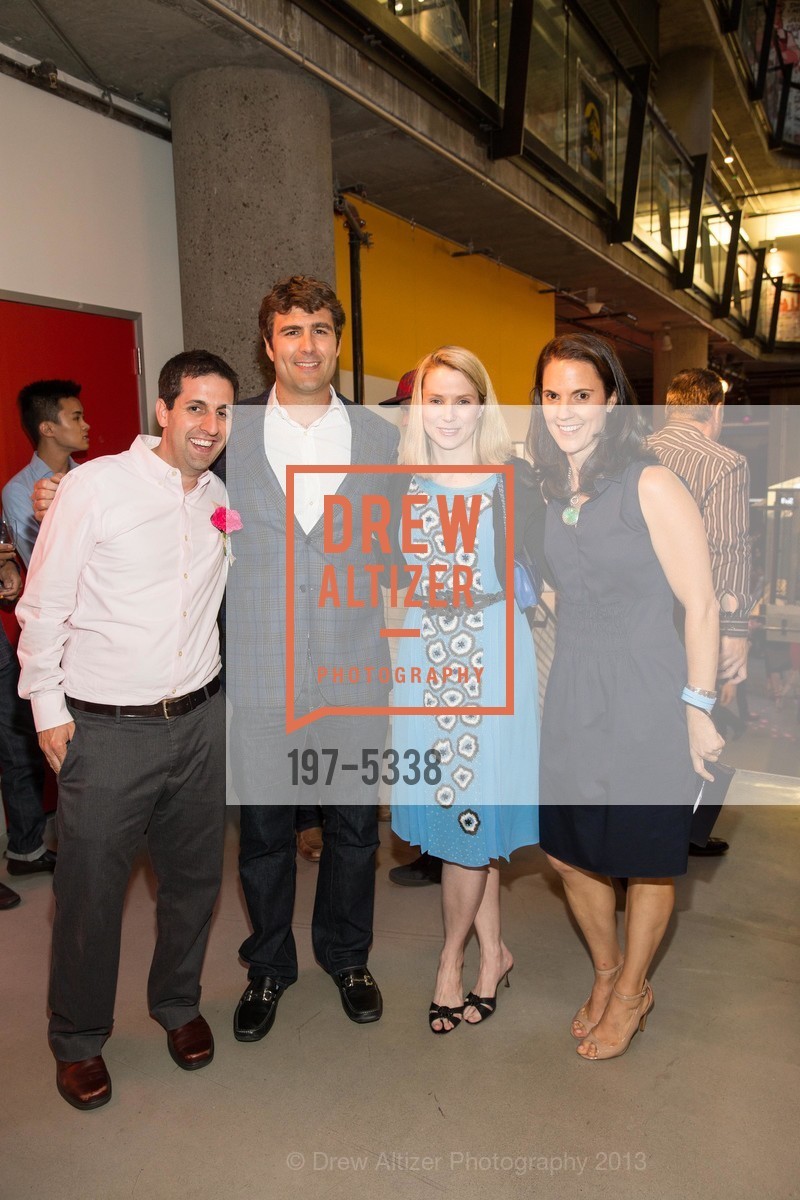 Mike Berman, Zachary Bogue, Marissa Mayer, Nancy Rosenthal, Rock for EPACS Summer Solstice party, US, June 21st, 2013, Photo #197-5338 Mike Berman, Zachary Bogue, Marissa Mayer, Nancy Rosenthal, Photo #197-5338