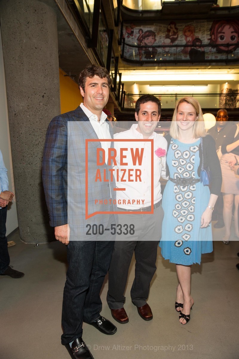 Zachary Bogue, Mike Berman, Marissa Mayer, Rock for EPACS Summer Solstice party, US, June 21st, 2013, Photo #200-5338 Zachary Bogue, Mike Berman, Marissa Mayer, Photo #200-5338