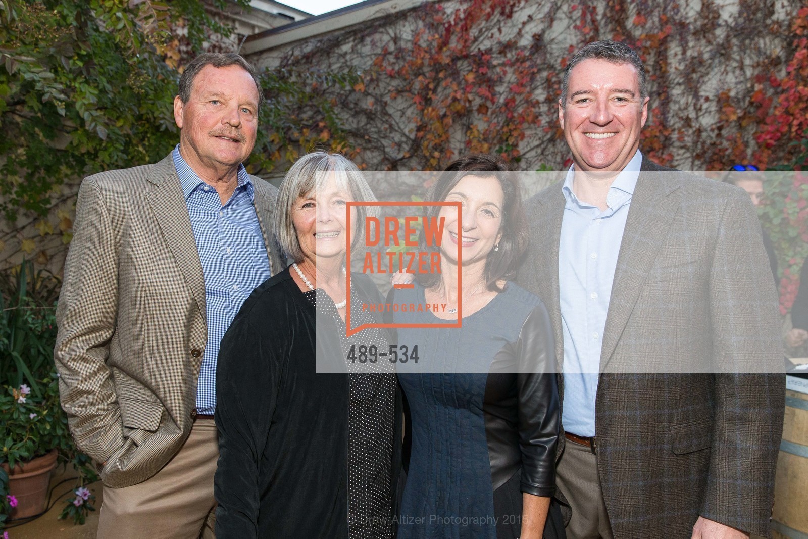 John Barrett, Millie Barrett, RoseAnn Frank, Tom Frank, Perfecting Pairings - Food, Wine and Stories, Chateau St Jean, Kenwood, November 14th, 2015, Photo #489-534 John Barrett, Millie Barrett, RoseAnn Frank, Tom Frank, Photo #489-534