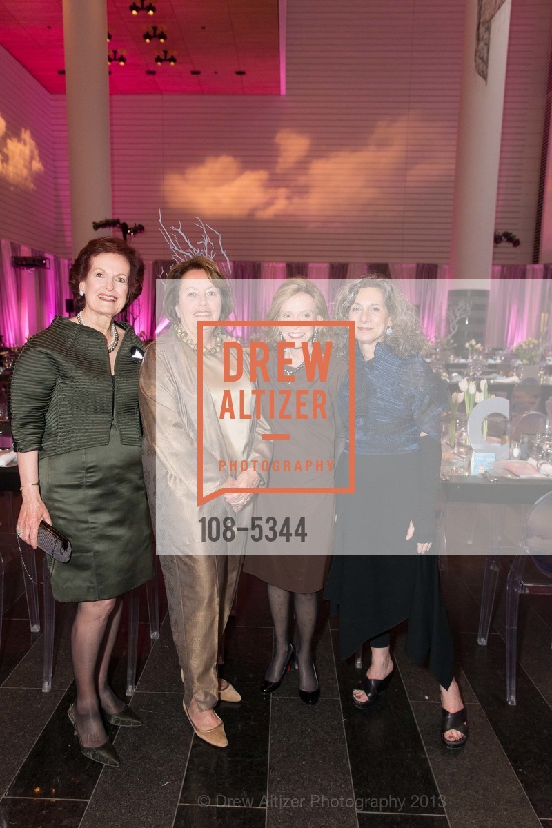 Hellen Raiser, Linda Gruber, Ann Fisher, Frish Brandt, SFMOMA 2013 Director's Circle Dinner, US, March 20th, 2013, Photo #108-5344 Hellen Raiser, Linda Gruber, Ann Fisher, Frish Brandt, Photo #108-5344