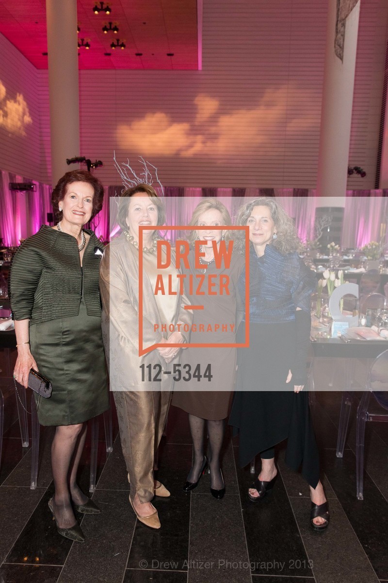 Hellen Raiser, Linda Gruber, Ann Fisher, Frish Brandt, SFMOMA 2013 Director's Circle Dinner, US, March 20th, 2013, Photo #112-5344 Hellen Raiser, Linda Gruber, Ann Fisher, Frish Brandt, Photo #112-5344