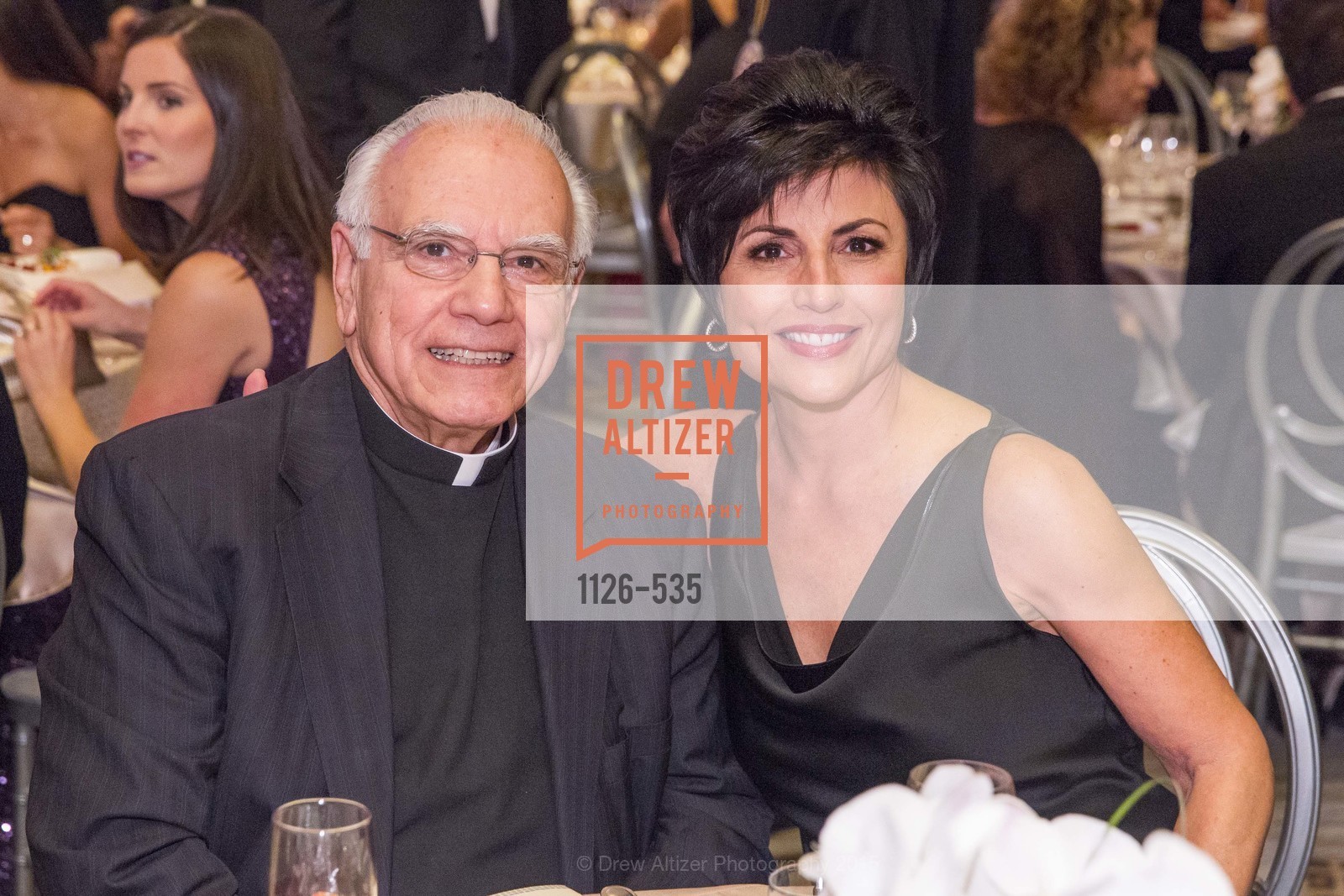 Father Tom Paris, Joan Dauria, Hellenic Charity Ball, Westin St. Francis. 335 Powell Street, November 14th, 2015,Drew Altizer, Drew Altizer Photography, full-service agency, private events, San Francisco photographer, photographer california