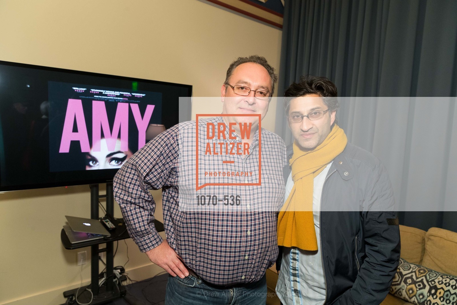 Justin Howard, Asif Kapadia, AMY Screening with Director Asif Kapadia and Lars Ulrich, Christopher B. Smith Rafael Film Center. 1118 Fourth Street, November 16th, 2015, Photo #1070-536 Justin Howard, Asif Kapadia, Photo #1070-536