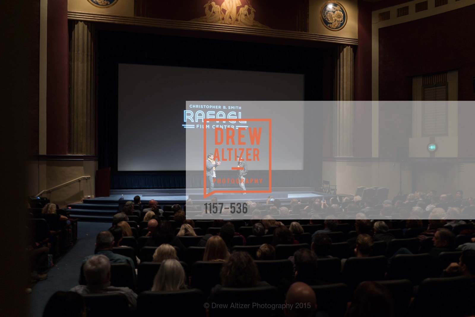 Stage, AMY Screening with Director Asif Kapadia and Lars Ulrich, Christopher B. Smith Rafael Film Center. 1118 Fourth Street, November 15th, 2015,Drew Altizer, Drew Altizer Photography, full-service agency, private events, San Francisco photographer, photographer california
