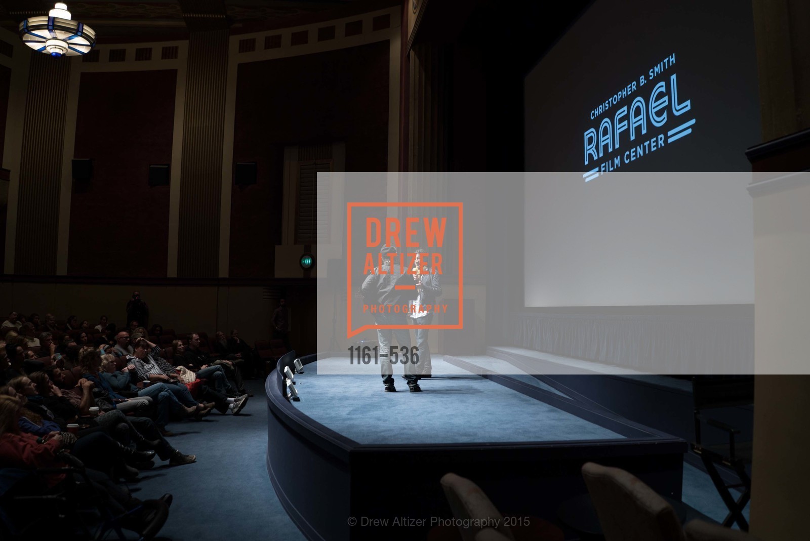 Stage, AMY Screening with Director Asif Kapadia and Lars Ulrich, Christopher B. Smith Rafael Film Center. 1118 Fourth Street, November 15th, 2015,Drew Altizer, Drew Altizer Photography, full-service agency, private events, San Francisco photographer, photographer california