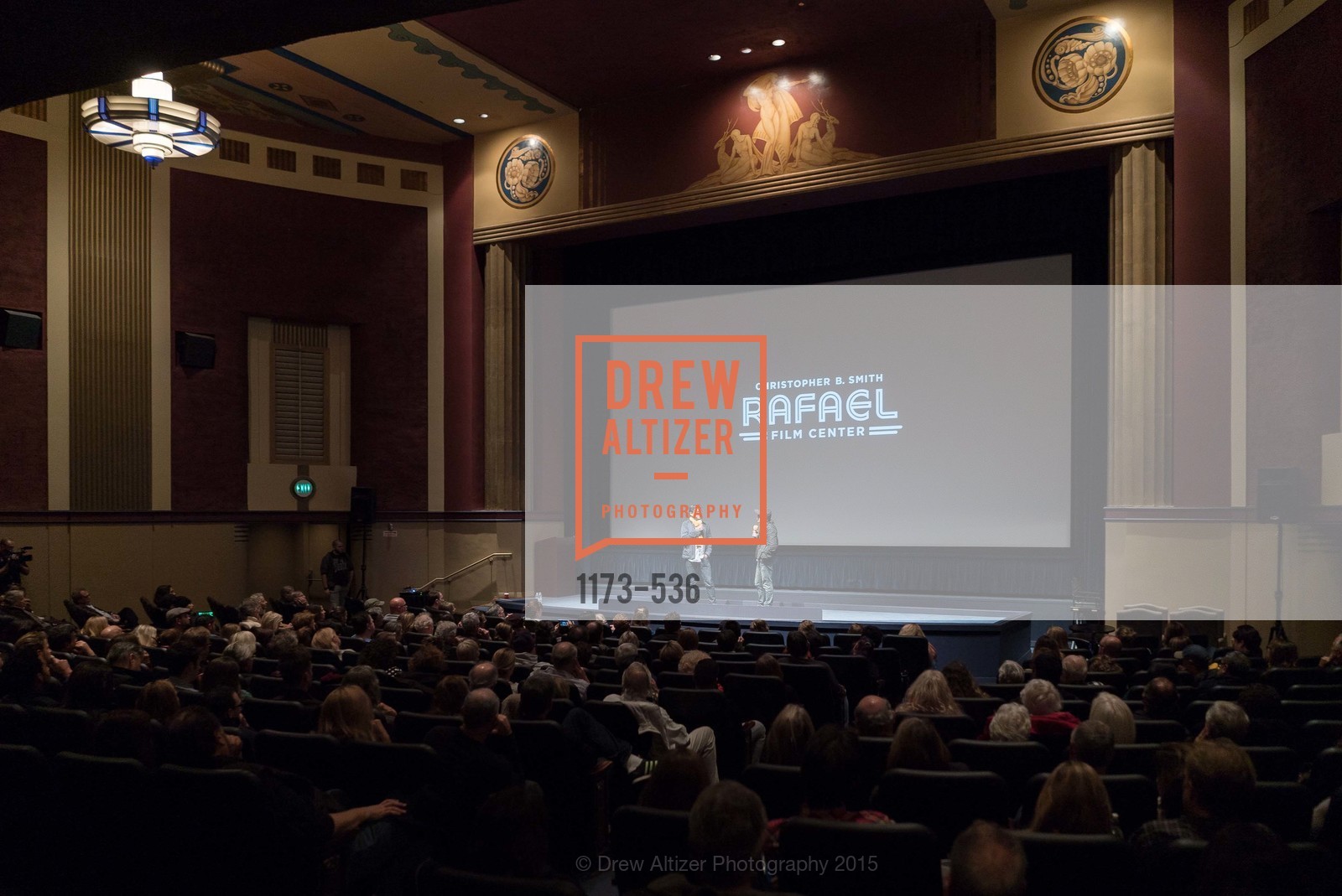 Stage, AMY Screening with Director Asif Kapadia and Lars Ulrich, Christopher B. Smith Rafael Film Center. 1118 Fourth Street, November 15th, 2015,Drew Altizer, Drew Altizer Photography, full-service agency, private events, San Francisco photographer, photographer california