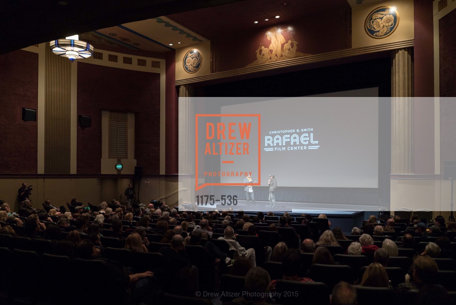 Stage, AMY Screening with Director Asif Kapadia and Lars Ulrich, Christopher B. Smith Rafael Film Center. 1118 Fourth Street, November 15th, 2015,Drew Altizer, Drew Altizer Photography, full-service agency, private events, San Francisco photographer, photographer california