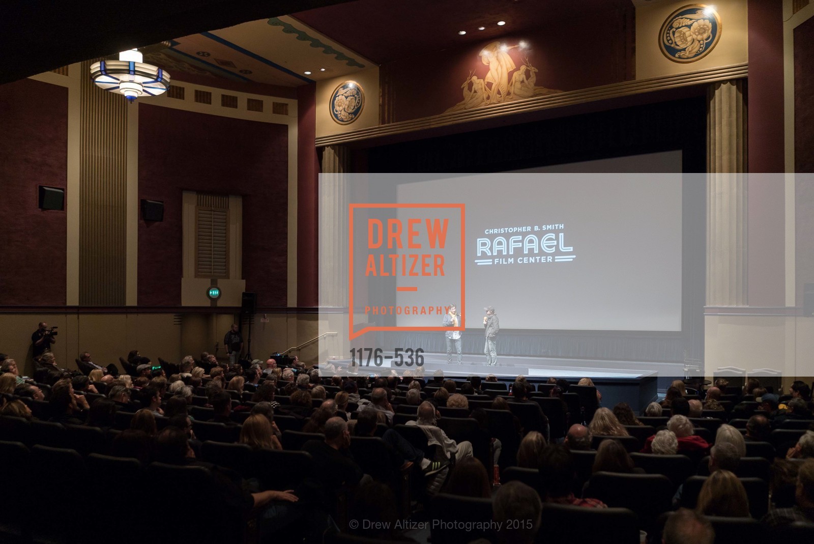 Stage, AMY Screening with Director Asif Kapadia and Lars Ulrich, Christopher B. Smith Rafael Film Center. 1118 Fourth Street, November 15th, 2015,Drew Altizer, Drew Altizer Photography, full-service agency, private events, San Francisco photographer, photographer california